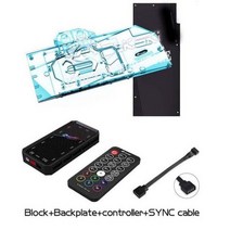 Bykski A-AR6900XTOCF-X ASROCK Radeon 6900XT OC 포뮬러 16G 그래픽 카드 라디에이터 VGA 워터 쿨러 12V/5V RGB 용 GPU 블럭, 12V with controller