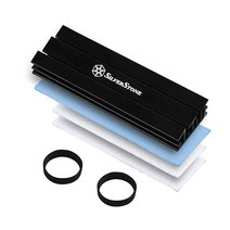 SilverStone Technology 알루미늄 합금 방열판 PCIE NVME M.2 또는 SATA M.2 TP02-M2용 다중 열 패드가 포함