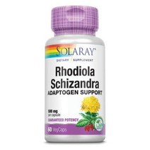 Solaray Rhodiola and Schizandra 오미자 추출물 500mg 60정