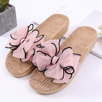 곰돌이샵 러블리 샤벳 웨지 슬리퍼 3.5cm 통굽 실내화 여름 비치 슬리퍼
