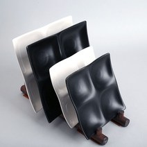 별난그릇 별난그릇이 추천하는 도자기 나눔접시 컬렉션2, N14_국산평4절나눔, 대_블랙