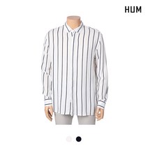 [HUM]남) 프린트 스트라이프 긴팔셔츠(FHNECSL112M)
