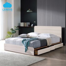 [르헤브퍼니쳐] 심플 통서랍침대(SS Q) 부산침대/부산가구/경남침대/무료배송/당일배송, 네츄럴화이트, 베이직 매트리스