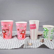 종이 온스 컵 9온스 50개 (001502) 일회용 테이크아웃 카페