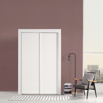 빅로드가구 키높이 헤이즈 슬라이딩 4자 장롱세트, 화이트