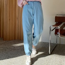 겟잇미 자티렌 와이드 보이핏 밴딩 청바지 .겟잇미