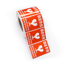 취급주의 스티커 1000매 택배스티커, E. 파손주의 세로형