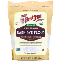 밥스 레드밀 다크 호밀 밀가루 통밀 567g Bobs Red Mill Dark Rye Flour Whole Grain