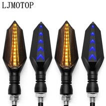 호환 혼다 HONDA cbr600rr cbr954rr cb1000r cbr1000rr cbr1100xx 범 오토바이 회전 신호 led 조명 표시등 신호등, 노란색-파란색 2쌍, 1개