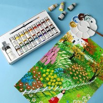 방과후수업 플루이드아트 도프 염색 섬유 영구 패브릭 페인트 세트 DIY 만들기 집콕 화방, 18 Colors