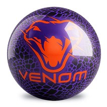 On The Ball Bowling 온 더 볼 볼링 모티브 베놈 스페어 볼링볼 - 퍼플/오렌지 12파운드
