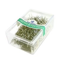 쏘잉스타 NEW CROWN 대용량 시침핀 실크핀 칼라핀 진주핀 진주시침핀 (large case), 볼흰색, 1개