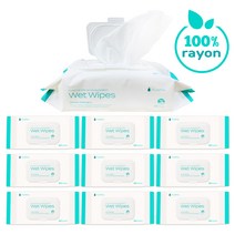 퓨어파인 레이온 100% 물티슈 80매 x10매