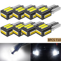 W5W LED T10 전구 캔버스 주차 위치 라이트 쉐보레 피아트 LADA 볼보 현대 시트로엥 렉서스 스즈키, 화이트 10개