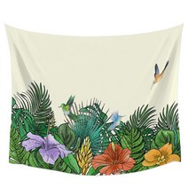 야자매트 미끄럼방지 깔깔이바 열대 식물 야자 나무 인쇄 큰 태피스 트리 히피 벽 매달려 Boho 룸 아트 장, 11 CHC00033_04 150x200cm