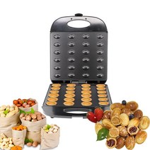 호두과자기계 국화빵 땅콩 풀 타코야키 1400W 홈 너티 기계 220V 호두 케이크 메이커 자동 빵 베이킹 팬, 01 220-240V_01 미국