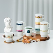 시라쿠스 밀크글라스 머그컵 12종, 아무르플라워