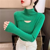 앙반팔니트 2022 년 겨울 가을 펀칭 스타일리쉬 슬림 의류 이너티셔츠 4998256410