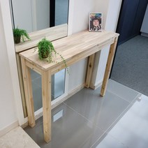 원목 긴다리 콘솔 바 슬림 바테이블 1200x450x1020 아카시아, 단품
