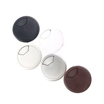 컴퓨터 선 홀캡 60mm 책상 마감 캡 원형 전선 구멍 커버 타공마개, 갈색