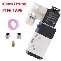 공압 솔레노이드 밸브 3 방향 2 위치 공기 제어 3V210-08 DC12V DC24V AC110V AC220V, 3V210-08-w 10mm_AC 110V