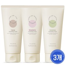 1+1+1 미샤 크리미 라떼 클렌징폼, 카카오+딸기+녹차