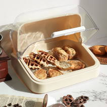 투명브레드박스 영양제정리함 빵보관함 식탁정리함, 화이트