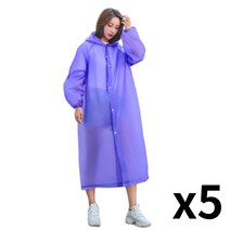 뉴링 다회용 EVA 고급 우비