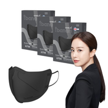 아이바나리 에어황사방역용 마스크 중형 KF94, 10개입, 6개, 블랙