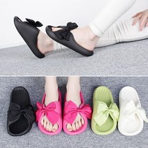 헬스맘 여성용 여름신상 안신은듯 가벼운 리본장식 통굽 슬리퍼 ONE99