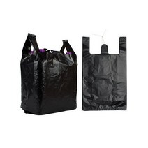스위스녹스 손잡이 마트 시장 검정 비닐 봉투, 20L × 100개