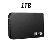 휴대용 SSD 외장 하드 드라이브 고속 2TB USB3.0/타입-C 인터페이스 노트북/맥북/pc용 솔리드 스테이트 디, 01 Black 1TB, 한개옵션1