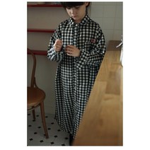 [마르디엠버] 포멀한 고방 체크가 멋스러운 피치스핏이 스타일리쉬한 피치스 하비 체크 셔츠 원피스
