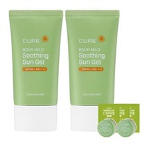 김정문알로에 큐어 아쿠아 마일드 수딩 선젤 50ml 2p + 2X 크림 3.5g x 2p + 클렌져 2ml x 3p, 2세트