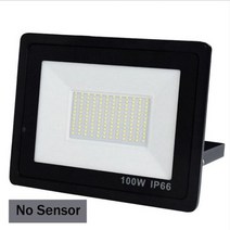 220V PIR 모션 센서 LED 투광 조명 IP66 방수 야외 스포트라이트 벽 램프 반사판 10w 20w 30w 50w 100w 150, NO Sensor, 150W_White