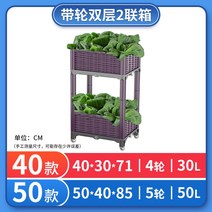 플랜트박스 플랜터 텃밭상자 파티션화분 파키우기 대형 발코니, 플라스틱, 2단 2개 박스