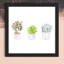 [바보사랑] 심플식물_인테리어액자, 프레임/타입:블랙/1타입