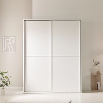 듀크 비스포크 슬라이드장 1600 A형 2단옷장+긴옷장, 화이트(CCAL03W0C)