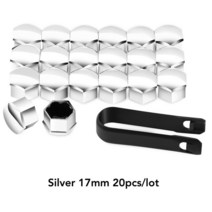 차량용 볼트 번호판 20pcs 17/19mm 자동차 바퀴 너트 캡 보호 커버 볼보 XC90 S60 S40 S80 V70 XC60 V40 V50 850 C30 V60 S70 940, [01] 17mm silver, 01 17mm silver, 01 17mm silver