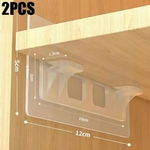 Adhesive Shelf Support Pegs Closet Cabinet Clips Wall Hangers Strong Holders For Bathroom, 2PCS