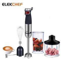 BioloMix by ELEKCHEF 5 인 1 다기능 1200W 전기 핸드 스틱 블렌더 푸드 프로세서 쵸퍼 거품기, 01 Black_01 5 1_01 EU 플러그