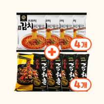 오모리 김치찌개라면 봉지 4개+공화춘 짜장면 봉지 4개 봉지라면, 4개