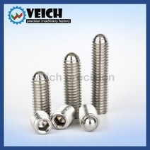 볼플런저 VCN419 M10 M24 탄소강 및 새틴리스 스틸 볼 플런저 스프링 롤러 없는 내부 육각형 스레드 디텐, 01 SS_12 M1242mm1pc