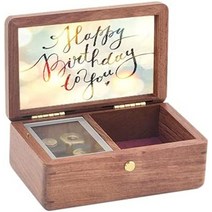일본 수입 오르골 sinzyo 목제 포토 프레임 뮤직 박스 경로의 날 기념품 생일 생일, 로즈우드 노래: you are my sunshin