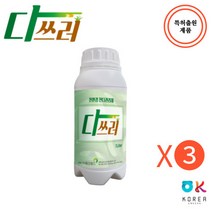 (증정이벤트)친환경 천연 제초제 강력 잡초 제거 특허출원 다쓰러 1L 3개, 1리터+1리터+1리터