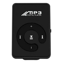 동영상플레이어 초소형라디오 미니 미러 클립 USB Mp3 음악 플레이어 학생 스포츠 러닝 뮤직 워크맨 울트라 씬 TF 카드 라우드 스피커 기능 MP3, [01] Black