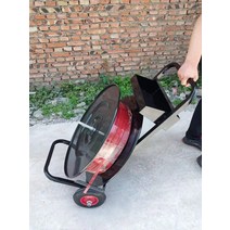 롤 거치대 카트 끈 정리 대차 밴딩기 PET PP밴드 줄, 두꺼운 큰 바퀴 큰 디스크