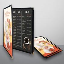 맞춤 디자인 책자형 메뉴판 제작 가격표 식당 음식점 레스토랑, [Event] 책자형 메뉴판 6p (5권+1권)
