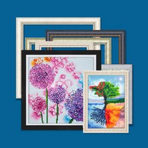 보석자수나라 중대형 보석십자수액자 아크릴 비규격 주문제작 액자 18종류, 세로형, 20번(투톤실버)