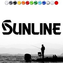 낚시로고스티커 FS017 SUNLINE 썬라인 조구사마크 태클박스 자동차꾸미기, 1개, 빨강반사L